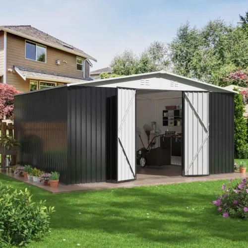 polar aurora 12x14 ft outdoor storage shed