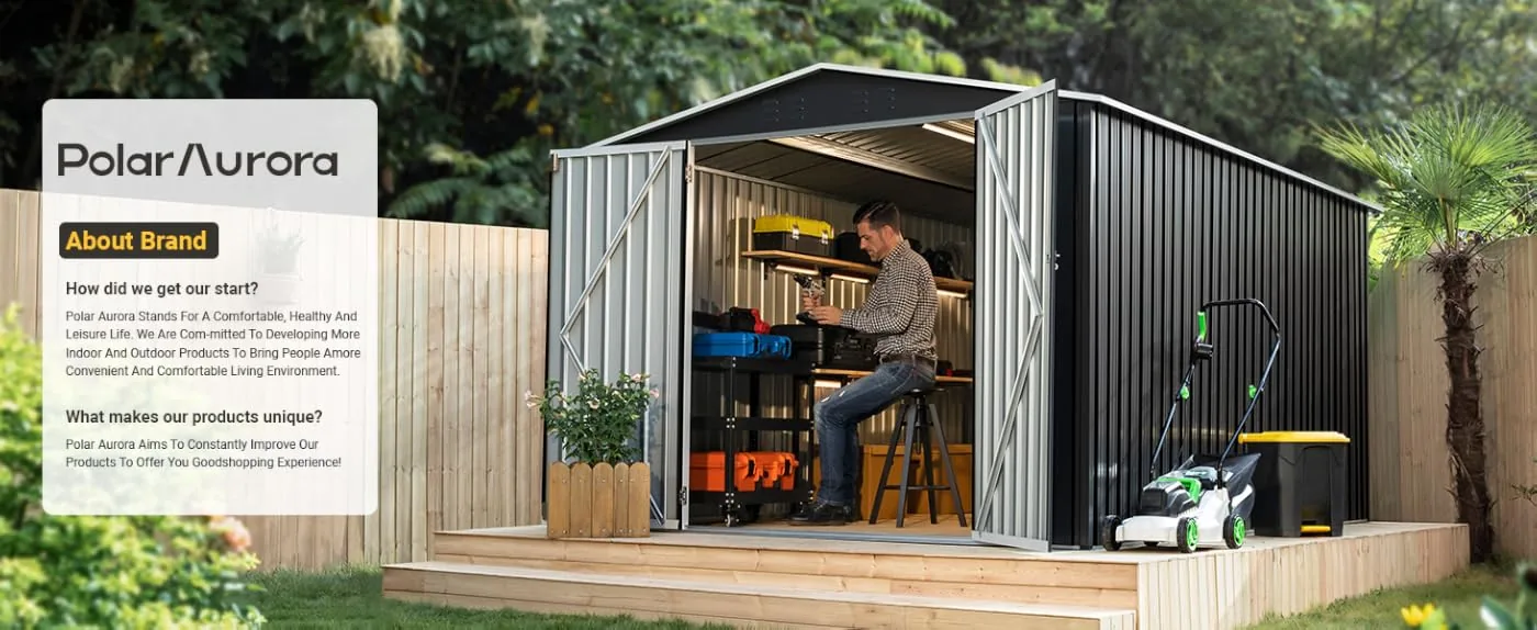 polar aurora storage shed carport content 0